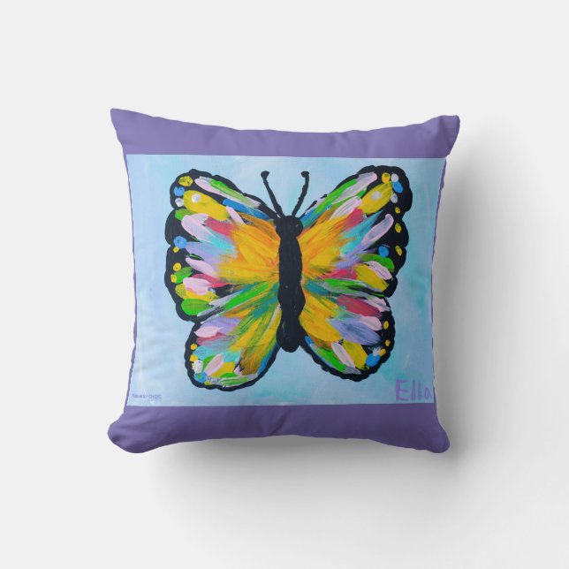 Metamorphosis - Kids Art for CHOC Throw Pillow (Front)