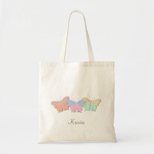 Metamorphosis Personalized Butterfly Gift Tote Bag