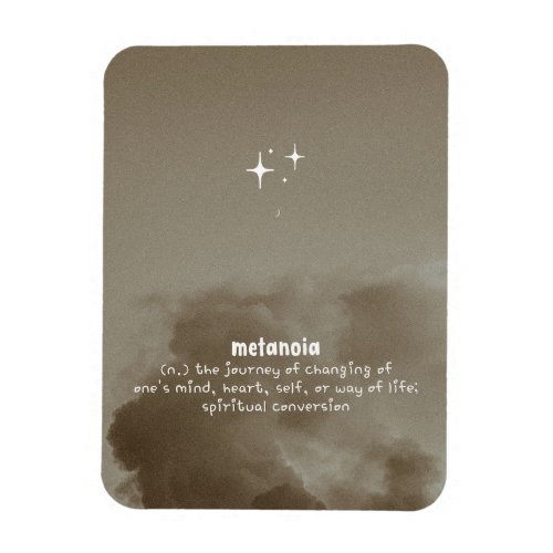 Metanoia Dictionary Typography Spiritual Text  Magnet