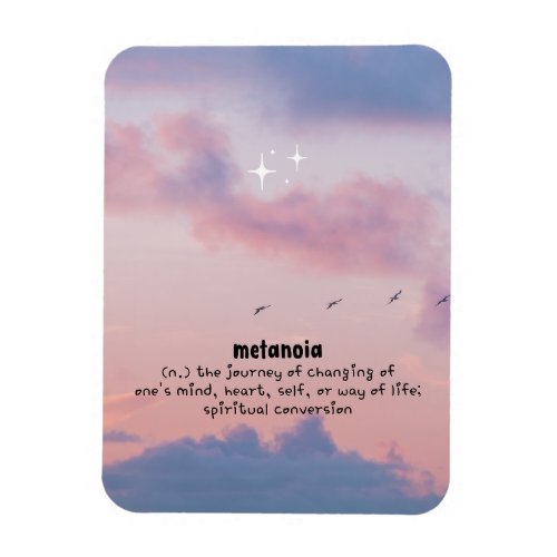 Metanoia Dictionary Typography Spiritual Text  Magnet