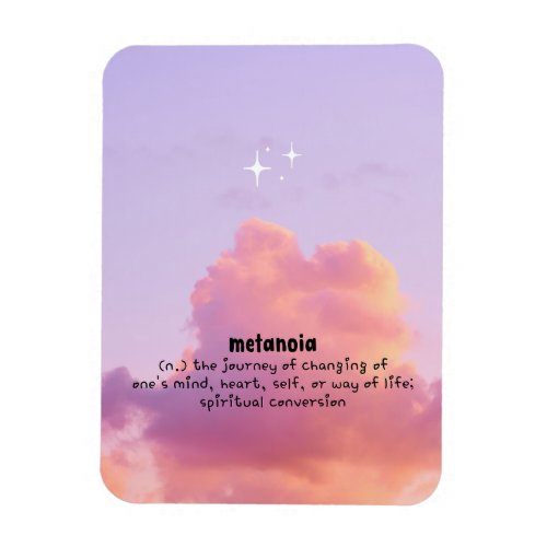 Metanoia Dictionary Typography Spiritual Text  Magnet