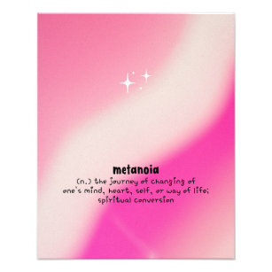Metanoia, Dictionary, Typography, Spiritual, Text  Photo Print