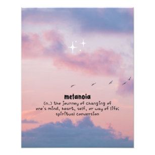 Metanoia, Dictionary, Typography, Spiritual, Text  Photo Print