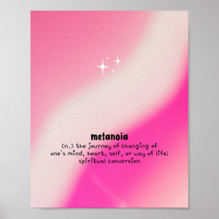 Metanoia, Dictionary, Typography, Spiritual, Text  Poster