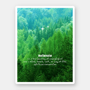 Metanoia, Dictionary, Typography, Spiritual, Text  Sticker