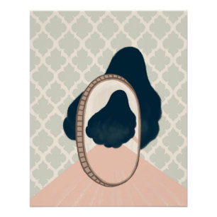 metaphor_15_a girl in the mirror glossy poster