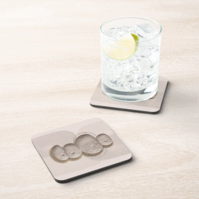 metaphor_1_inner peace hard plastic beverage coaster (Right Side)