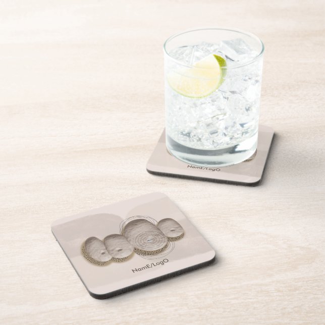 metaphor_1_inner peace hard plastic beverage coaster (Right Side)