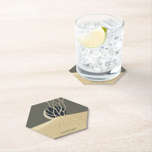 metaphor_20_a moonlit hill_1 paper coaster (Insitu)