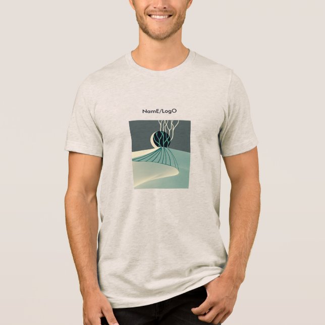 metaphor_21_a moonlit hill_2 t-shirt Tri-Blend shirt (Front)