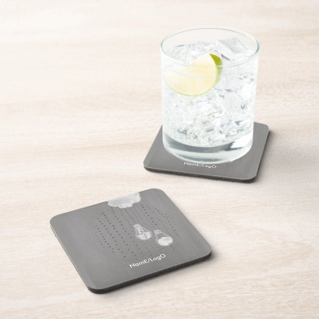 metaphor_4_switch on lucky light hard plastic beverage coaster (Right Side)