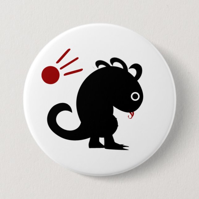 Metaphor #5 (Dinosaur w/ meteorite) Button (Front)