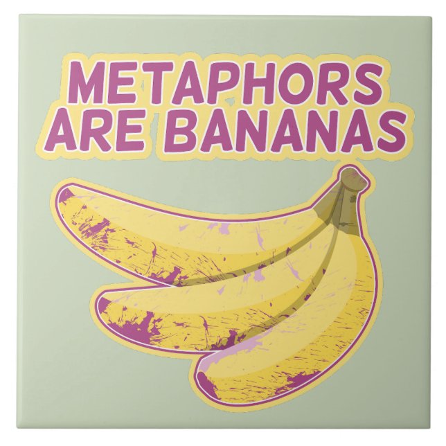 Metaphor Funny typography Ceramic Tile (Front)