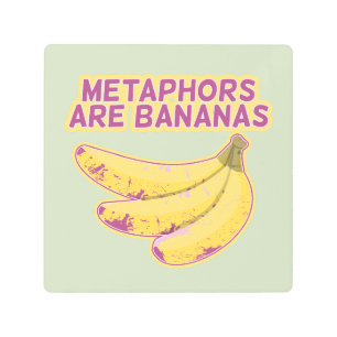 Metaphor Funny typography Metal Print