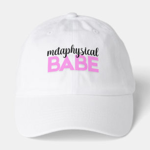 metaphysical babe bold pink script typography hat