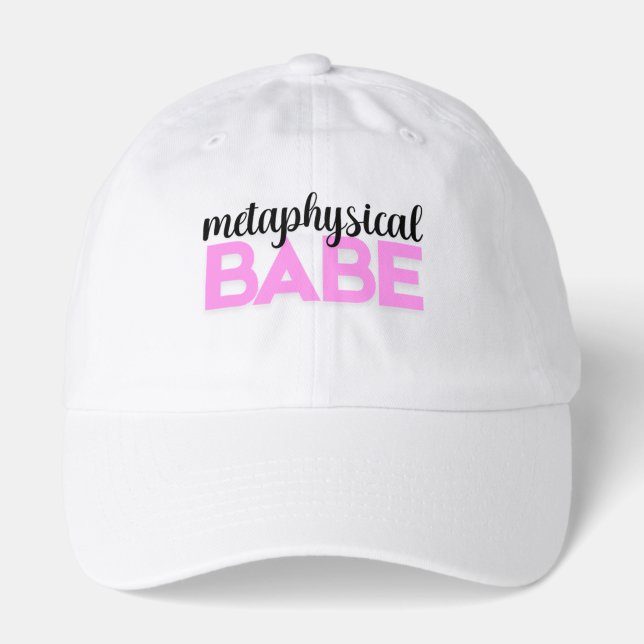 metaphysical babe bold pink script typography hat (Front)