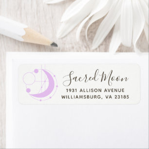 Metaphysical Geometric Moon Minimalist Purple Label