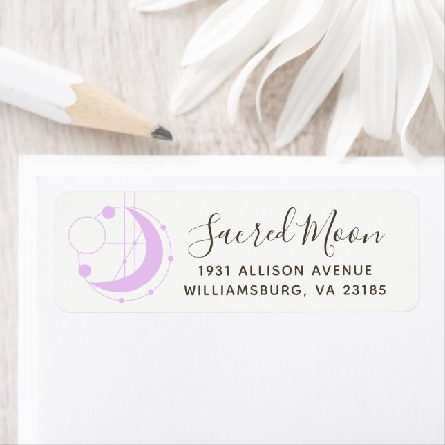 Metaphysical Geometric Moon Minimalist Purple Label (Insitu)