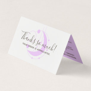 Metaphysical Moon Minimalist Purple Thank You Card