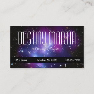 Metaphysical Purple Space Photo Business Card