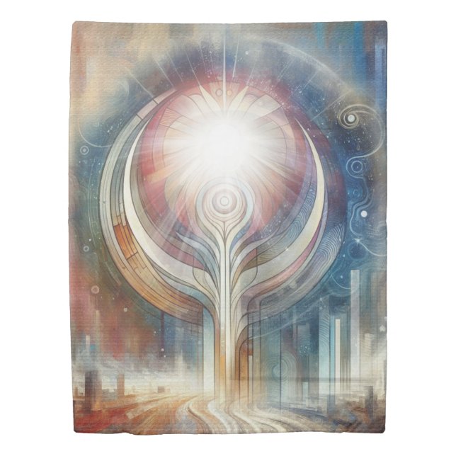 Metaphysical Timeless Spiritual Fantasy Themes Duvet Cover (Front)