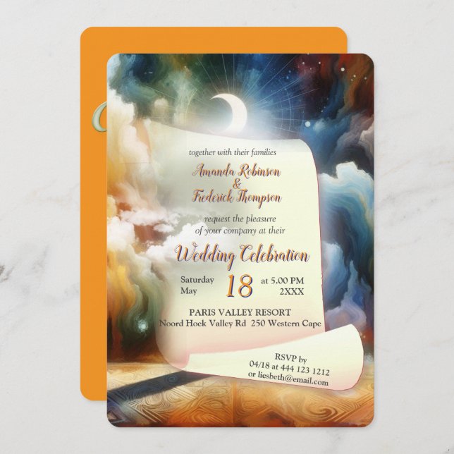 Metaphysical Timeless Spiritual Fantasy Themes Invitation (Front/Back)