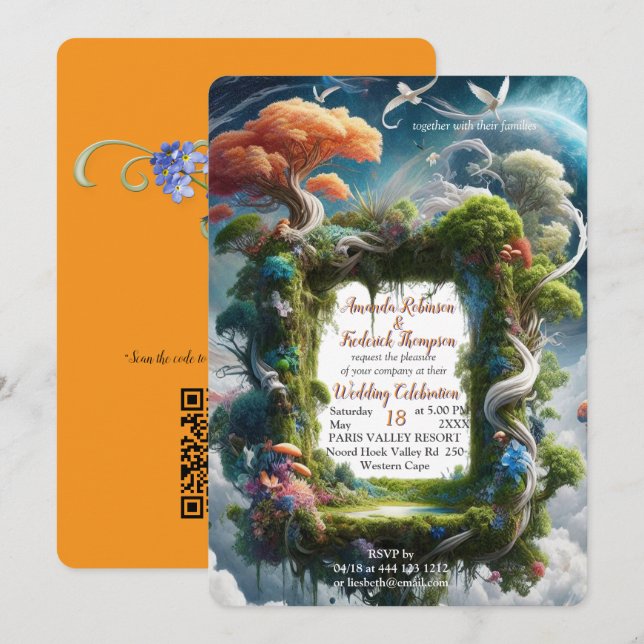 Metaphysical Timeless Spiritual Fantasy Themes Invitation (Front/Back)