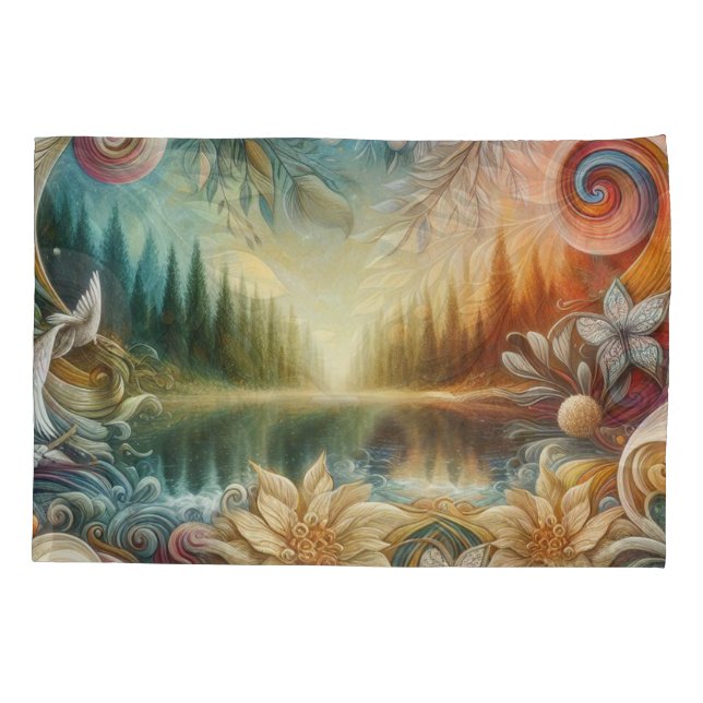 Metaphysical Timeless Spiritual Fantasy Themes Pillow Case (Back)
