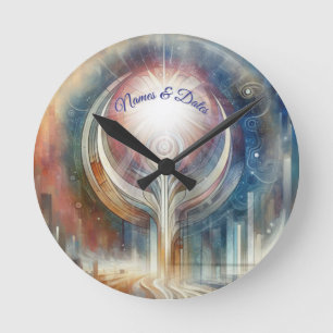 Metaphysical Timeless Spiritual Fantasy Themes Round Clock