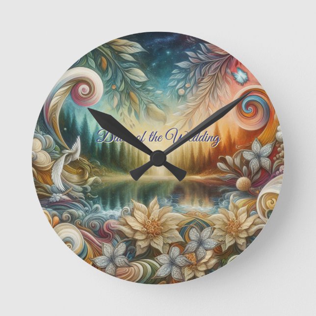 Metaphysical Timeless Spiritual Fantasy Themes Round Clock (Front)