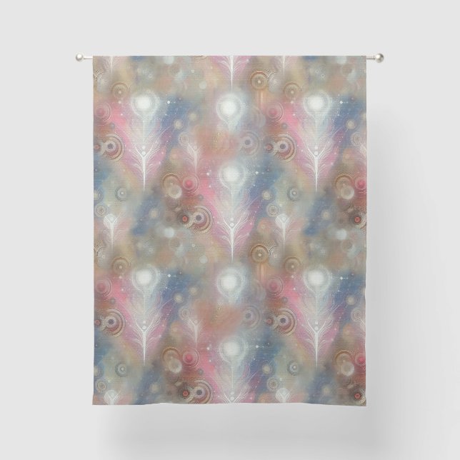 Metaphysical Timeless Spiritual Fantasy Themes Sheer Curtains (Front)