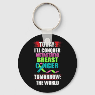 Metastatic Breast Cancer Awareness Beat Warrior Keychain