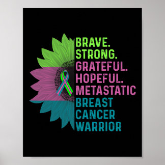 Metastatic Breast Cancer Awareness Care Warrior Poster