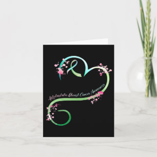 Metastatic Breast Cancer Awareness Heart Gifts Card