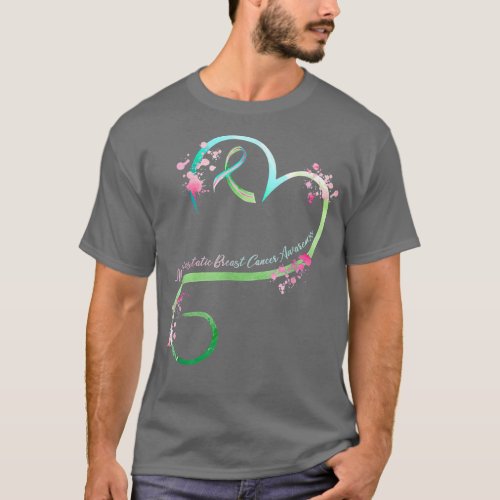 Metastatic Breast Cancer Awareness Heart Gifts  T_Shirt