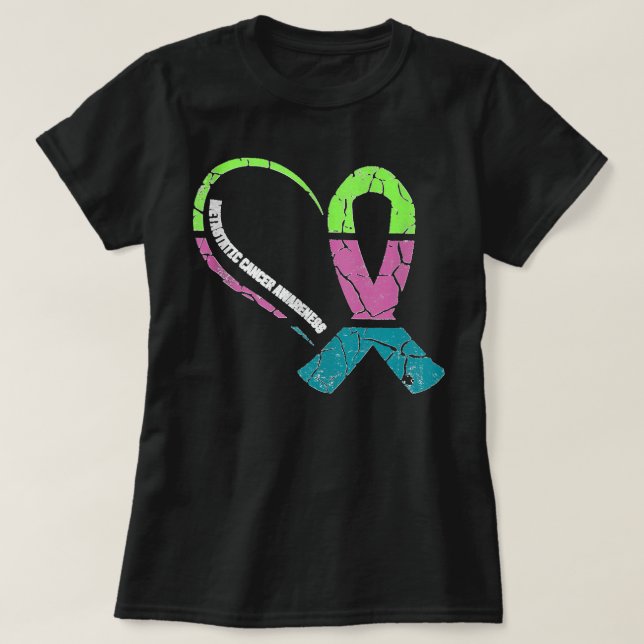 Metastatic Breast Cancer Awareness Overcoming US W T-Shirt (Design Front)