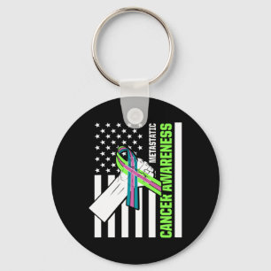 Metastatic Breast Cancer Awareness Therapy Us Warr Keychain