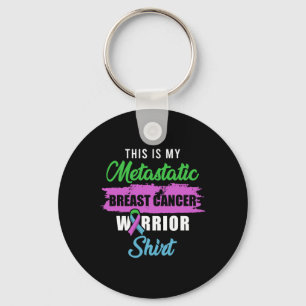 Metastatic Breast Cancer Awareness Warrior Keychain