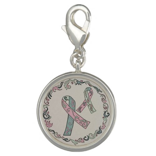 Metastatic Breast Cancer Ribbons Charm