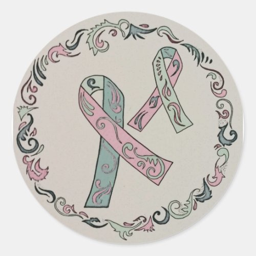 Metastatic Breast Cancer Ribbons Classic Round Sticker