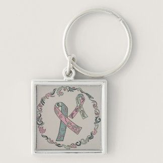 Metastatic Breast Cancer Ribbons Keychain