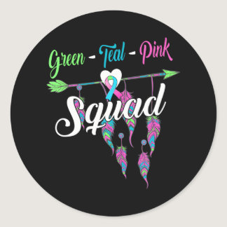 Metastatic Breast Cancer Squad Warrior Stage 4 Classic Round Sticker