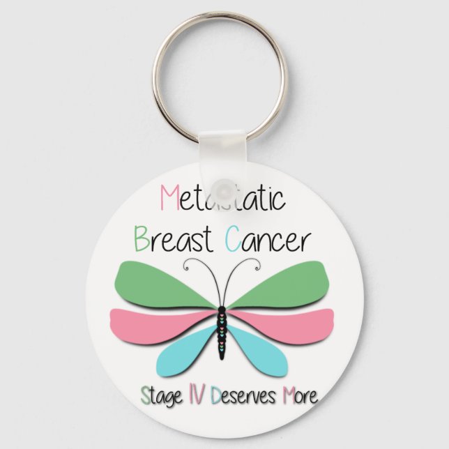 Metastatic Breast Cancer Support  Keychain (Front)