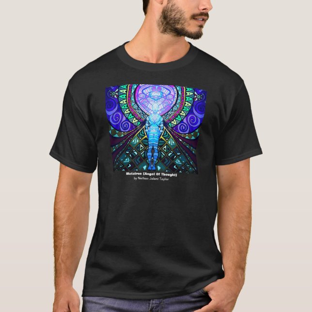 Metatron (Angel Of Thought) Black T-Shirt (Front)