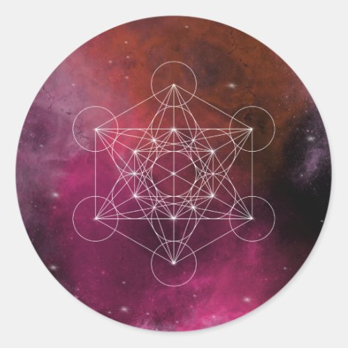 Metatron arcangel zen classic round sticker