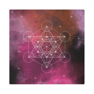 Metatron arcangel zen metal print