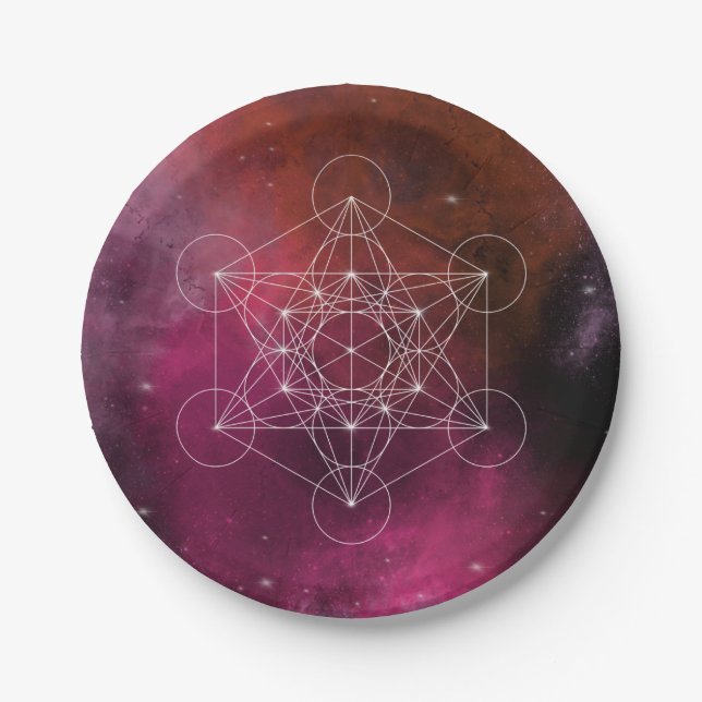 Metatron arcangel zen paper plates (Front)