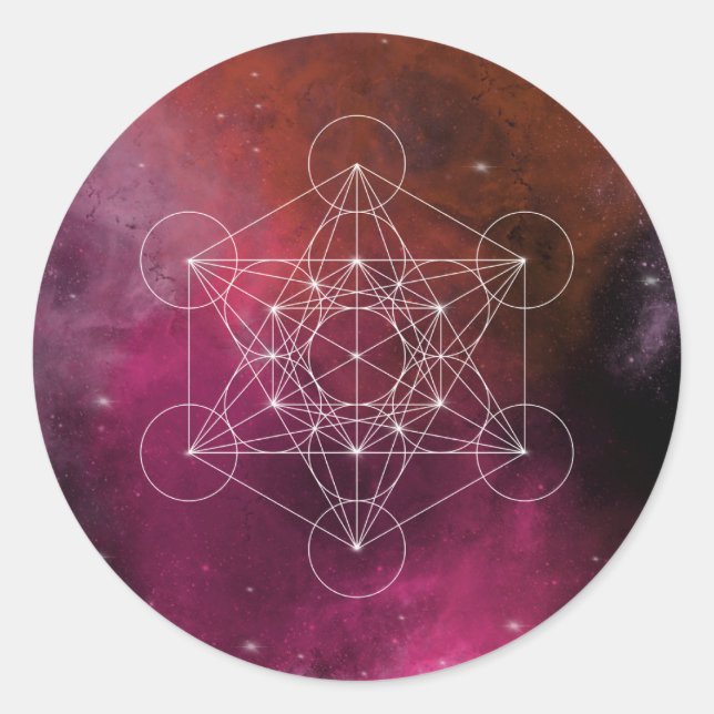 Metatron archangel zen classic round sticker (Front)