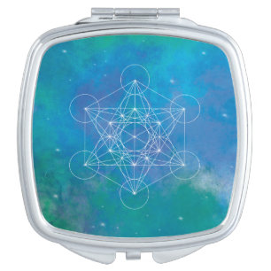 Metatron, chakra,zen,sacred geometric, angel compact mirror