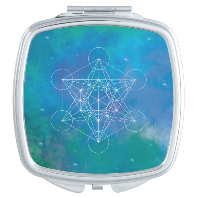 Metatron, chakra,zen,sacred geometric, angel compact mirror (Front)
